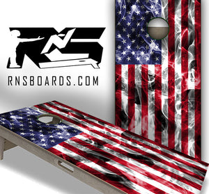 American Flag Theme Pro Cornhole Boards