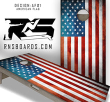 Load image into Gallery viewer, American Flag Theme Pro Cornhole Boards
